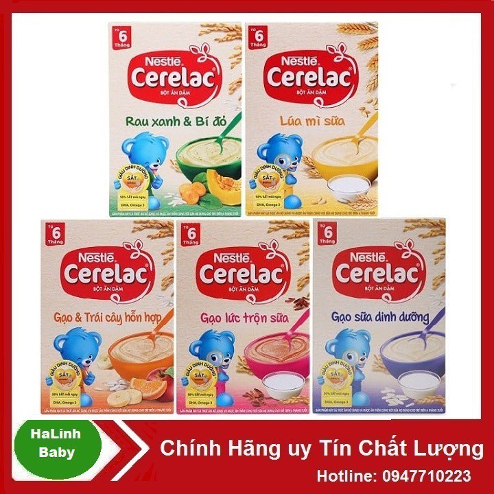 Bột ăn dặm Nestle CERELAC  MẪU MỚI  200g Đủ Vị