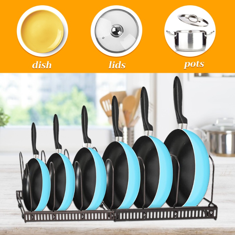 Giá Đỡ Nồi / Chảo Có Thể Điều Chỉnh Độ Dài Tiện Dụng