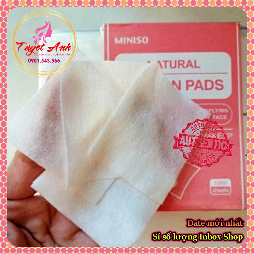 Bông tẩy trang Cotton Pads 222 miếng - Miniso 1000 miếng Nhật