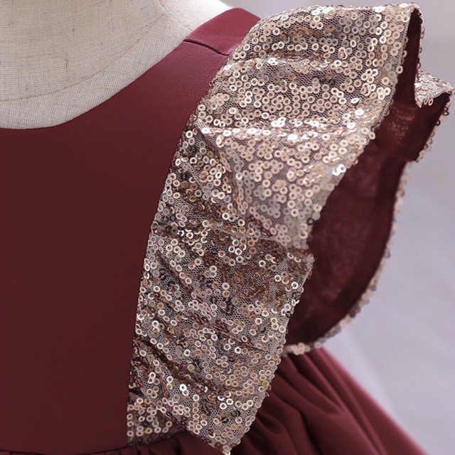 Đầm Công Chúa Hở Lưng vs Phối Nơ To, Đính Sepuins... Cho Bé Từ 1-5 Tuổi.