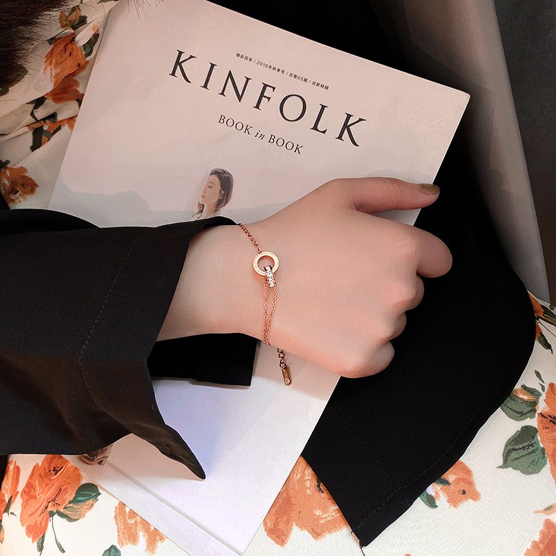 Vòng Tay Thép Titan Thiết Kế Đơn Giản Phong Cách Hàn Quốc Thời Trang Cho Nữ | BigBuy360 - bigbuy360.vn