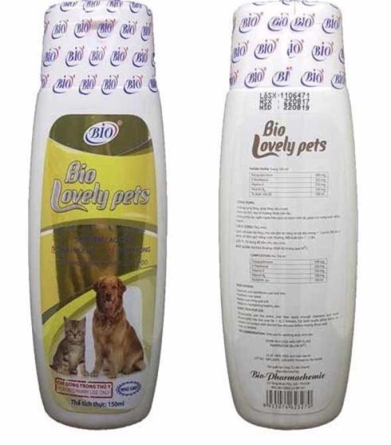 Sữa tắm trị ve và siêu mượt cho chó mèo bio care và bio lovely 150ml và 500ml