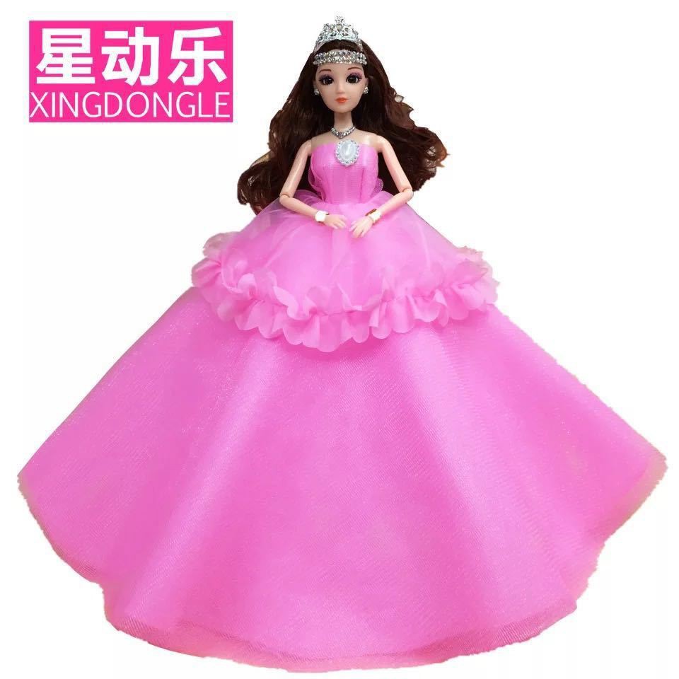 Bộ Đồ Chơi Búp Bê Công Chúa Barbie 30cm Xinh Xắn Cho Bé Gái