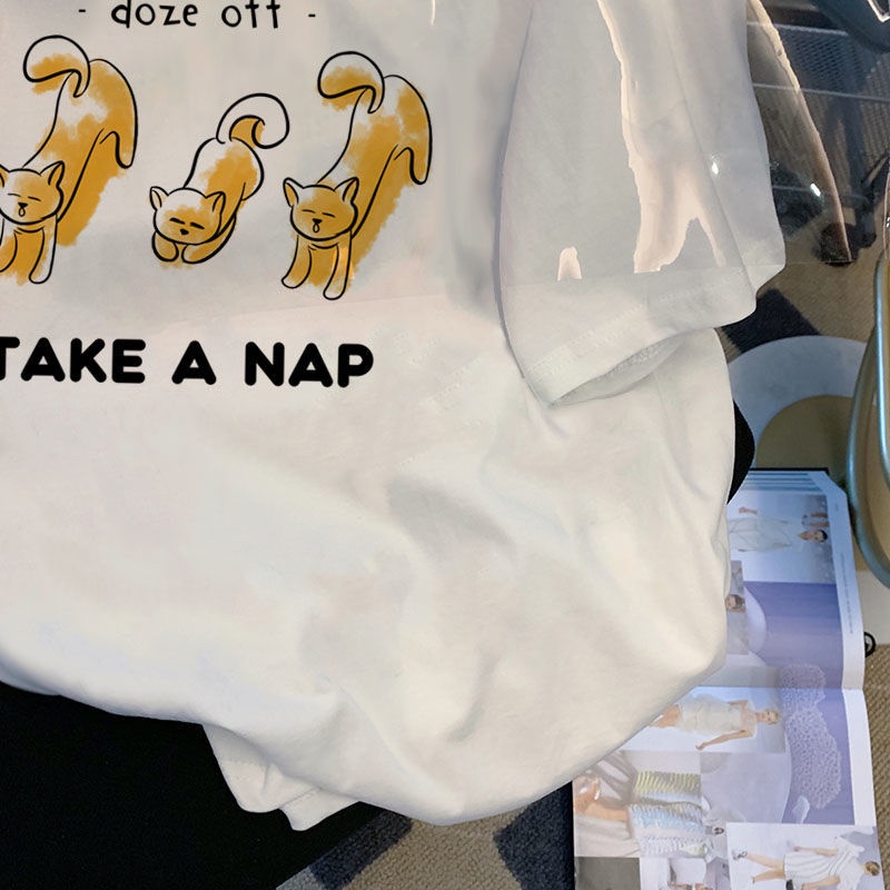 Áo Thun Dáng Rộng Thiết Kế Dễ Thương Dễ Phối Đồ