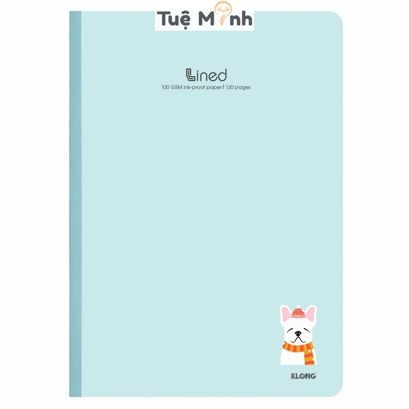 Vở kẻ ngang-Line A4 may dán gáy 120 trang VPP Tuệ Minh, tập sổ học sinh Klong MS 847 bìa dễ thương giấy 100gsm