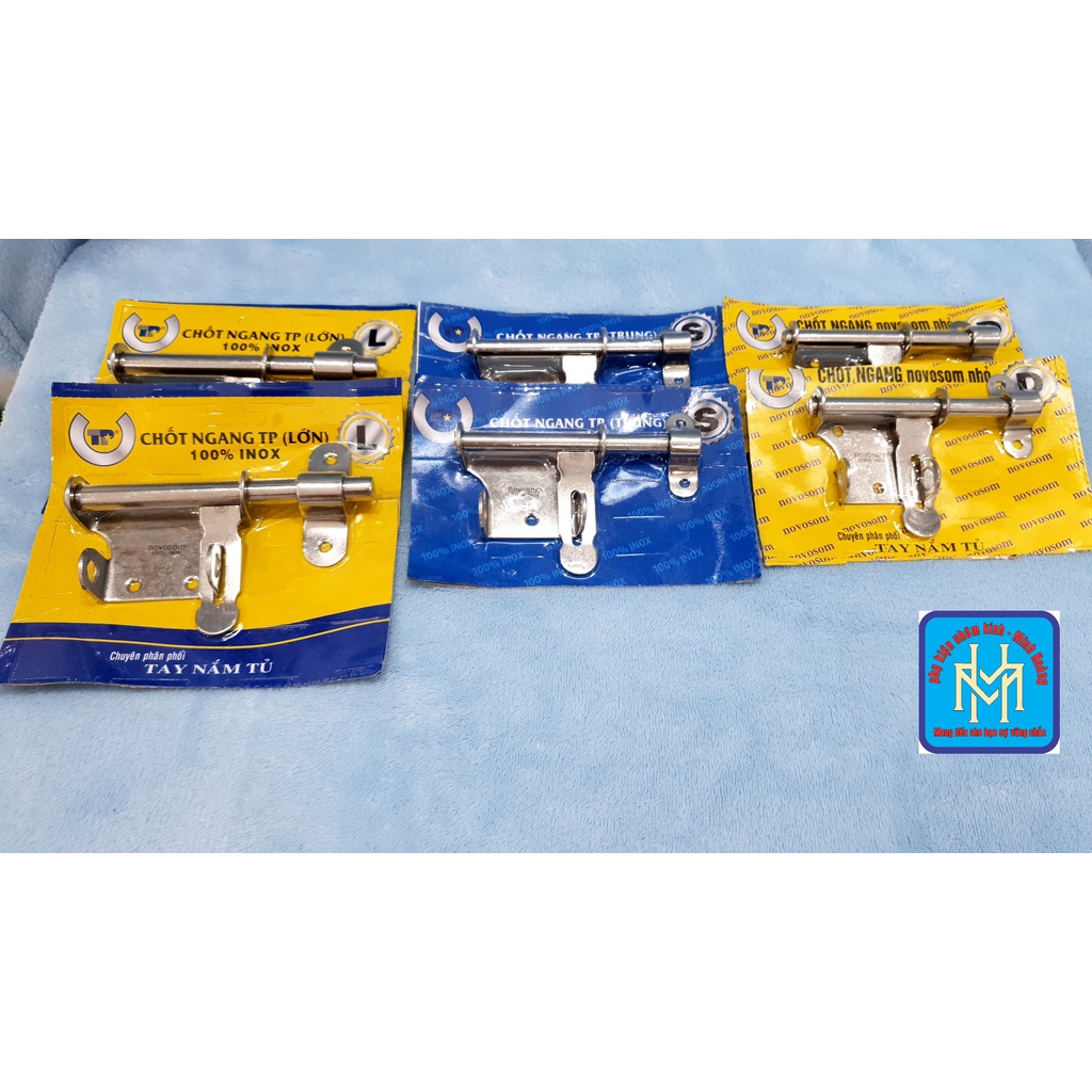 Chốt cửa ngang TP 100% inox, Kích cỡ Nhỏ , Trung  , Lớn