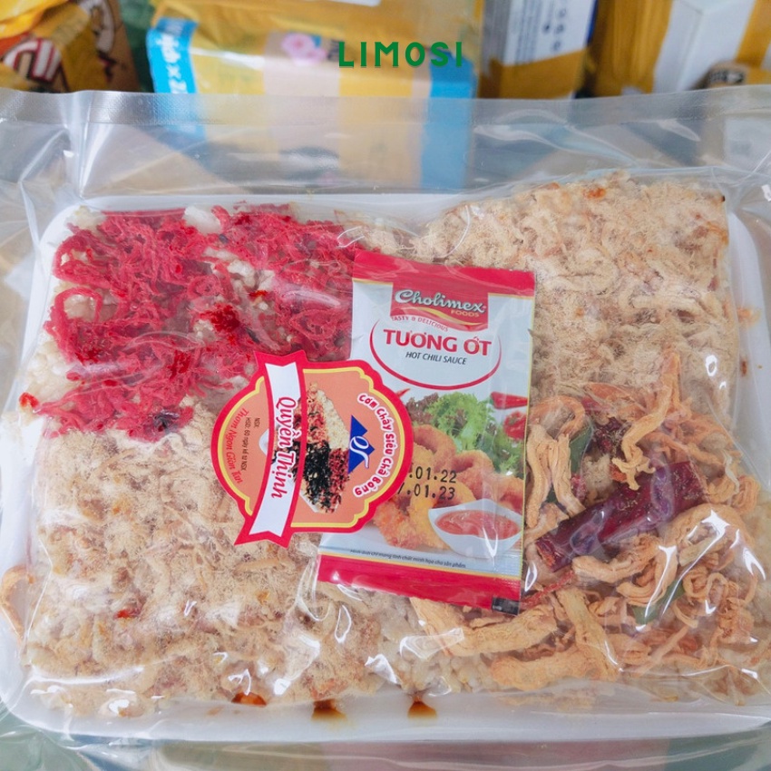 Cơm cháy chà bông khô gà lá chanh khô bò siêu ngon limosi KX 27