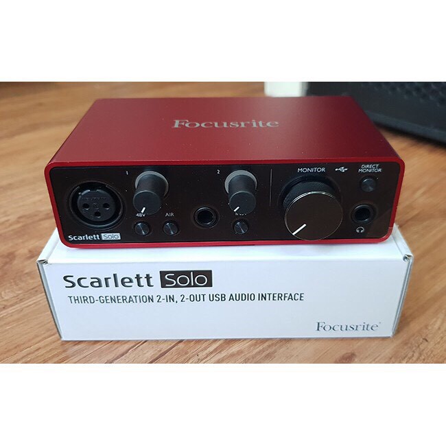 [GIÁ TỐT] Soundcard Focusrite Scarlett Solo gen 3 thu âm chuyên nghiệp, idol cctalk, bigo, livestream bán hàng online