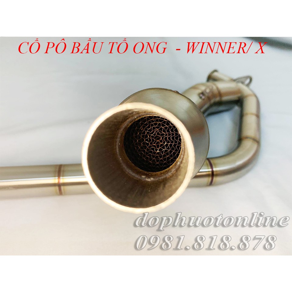 Cổ Pô Winner Winner X Cổ Bầu Tổ Ong inox 304 Có lỗ cảm biến