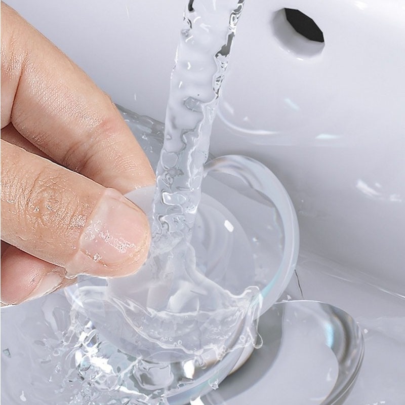 Set 6 miếng đệm cao su silicon trong suốt hình tròn gắn tường giảm tiếng ồn bảo vệ tay cầm cửa