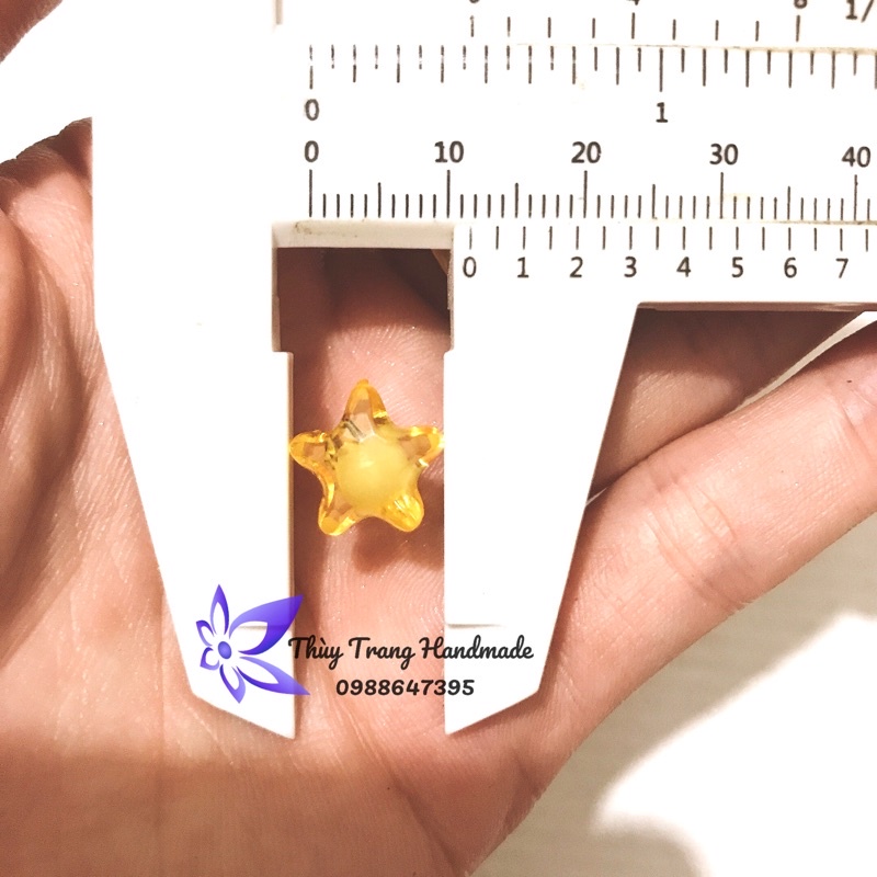 Charm nhựa acrylic hình NGÔI SAO  làm đồ trang trí, trang sức handmade