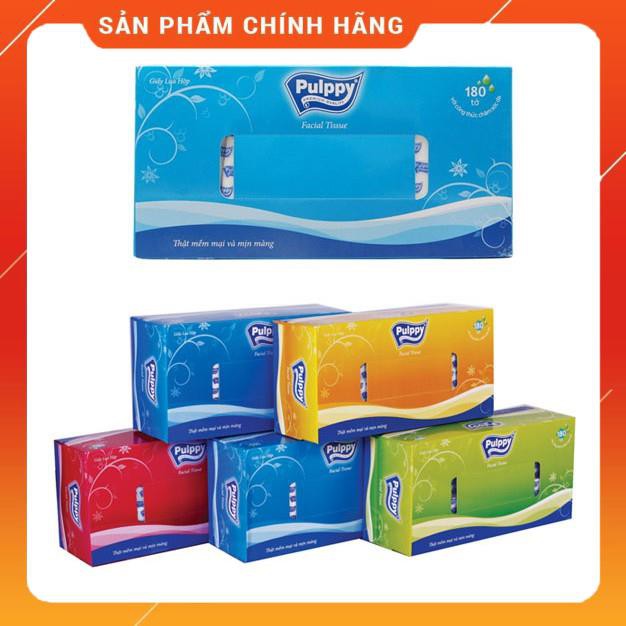 [Chính Hãng] Khăn Giấy Hộp Pulppy 180 tờ,giấy ăn cao cấp