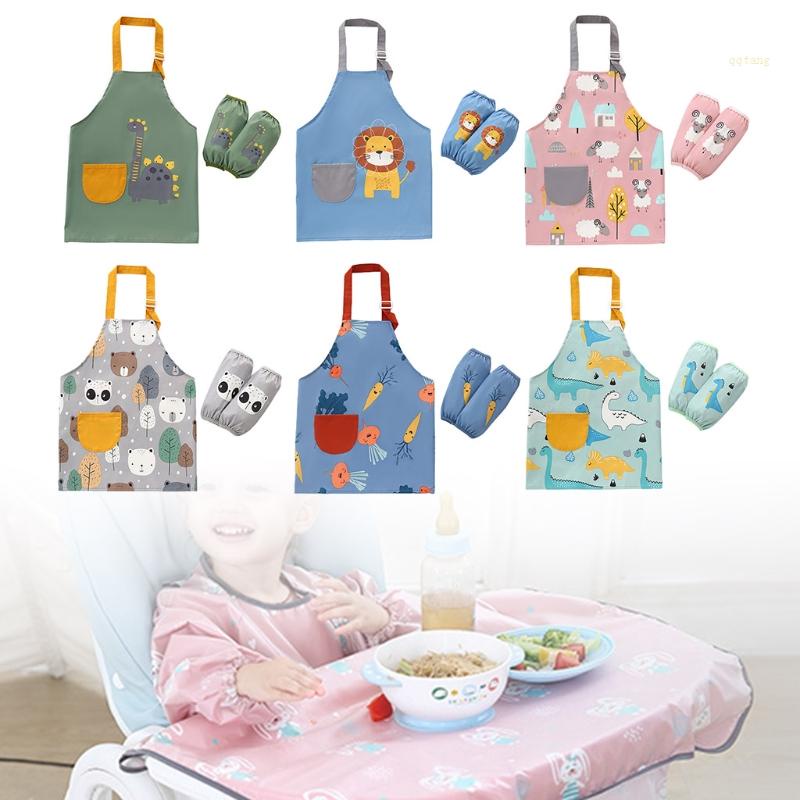 QQ Yếm Ăn In Họa Tiết Hoạt Hình Dễ Thương Cho Bé