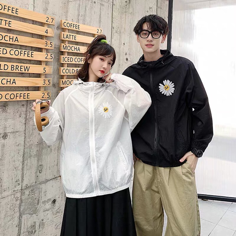 Áo khoác dù unisex form rộng Cặp Hoa Cúc, nam nữ ulzzang WIND | BigBuy360 - bigbuy360.vn