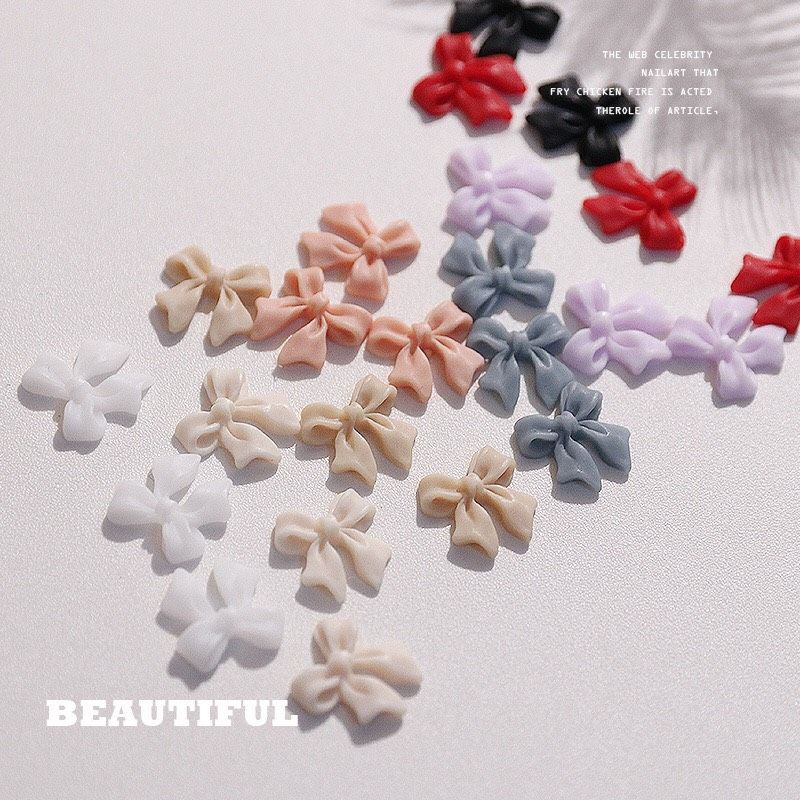 Cham nơ mix màu bịch 50 nơ trang trí móng