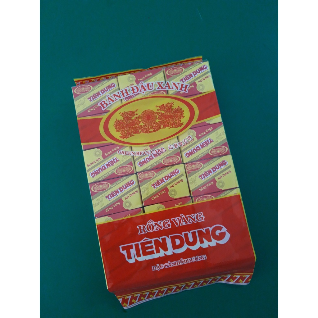 Bánh đậu xanh rồng vàng Tiên Dung 445g (36 hộp nhỏ) SX 12/4/2022 hsd 12/9/22