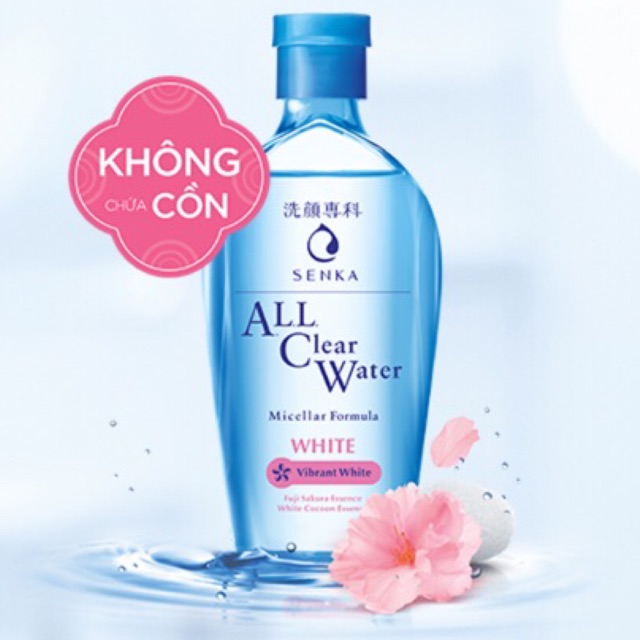 Nước tẩy trang dưỡng trắng Senka All Clear Water Micellar Formula White