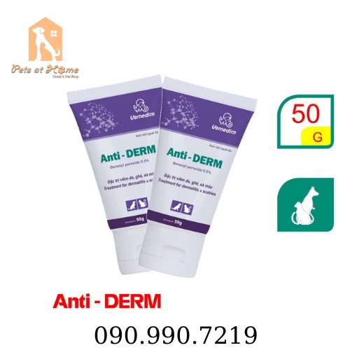 Kem bôi viêm da, ghẻ cho chó mèo Anti-Derm