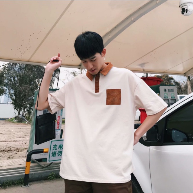 polo nam bông áo thun nam unisex from rộng áo phông nam thời trang áo polo phong cách Hàn Quốc áo thun kiểu nữ tiếng Nhật áo thun có cổ nữ