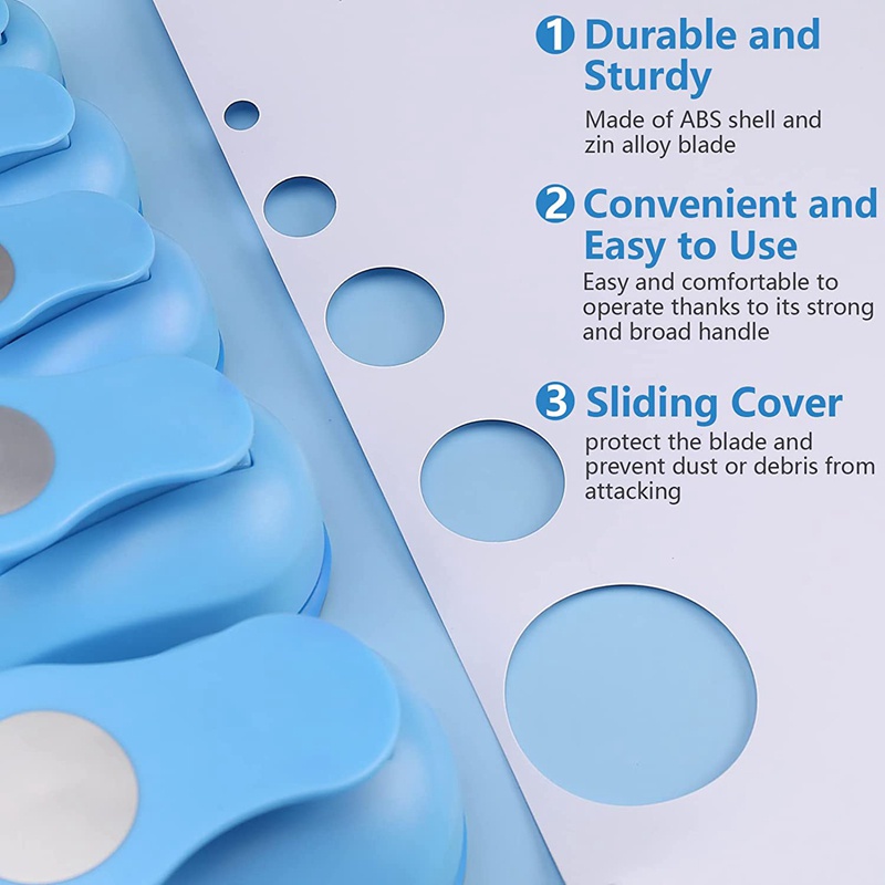Set 5 Dụng Cụ Đục Lỗ Tròn 5 Kích Thước Khác Nhau