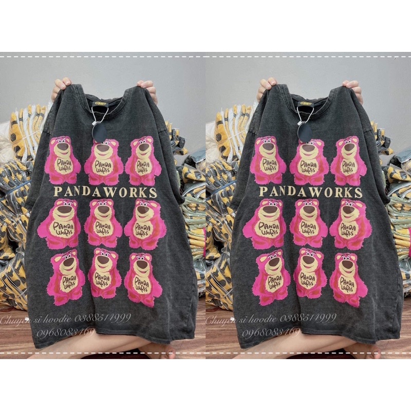Áo loang 9 gấu xanh hồng H2A977