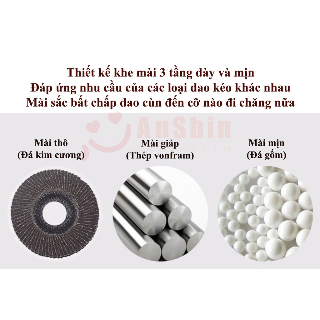 [Mã LIFEXANH03 giảm 10% đơn 500K] Máy mài dao kéo chính hãng SSGP - 4 khe mài đa chức năng - siêu nhanh, siêu bén