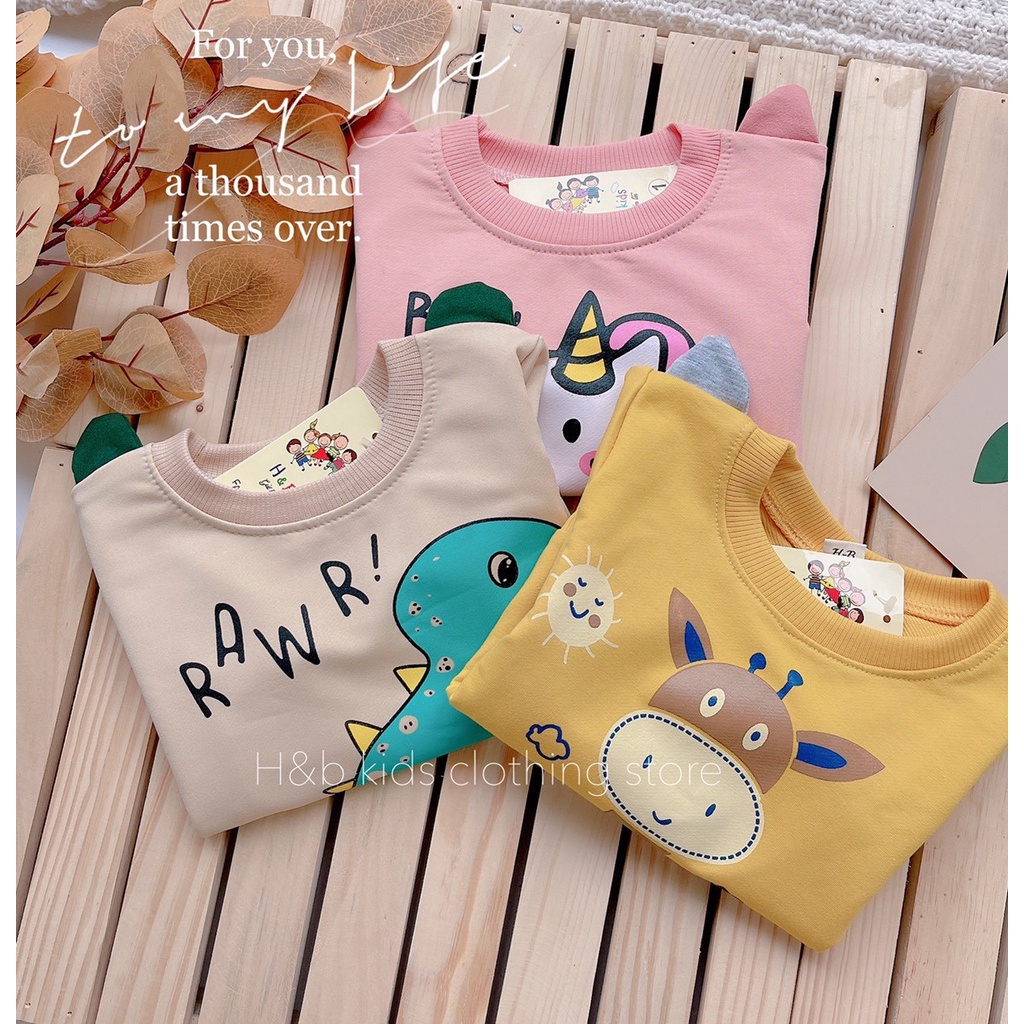 Bộ nỉ da cá cho bé trai, bé gái, set bộ thu đông cho trẻ em từ 6kg đến 17kg