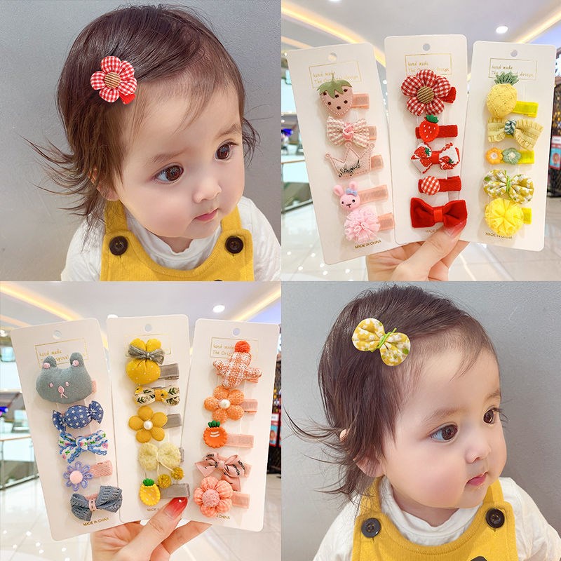 Kẹp Tóc Nơ Mặt Hình Hoa Dễ Thương Cho Bé Gái