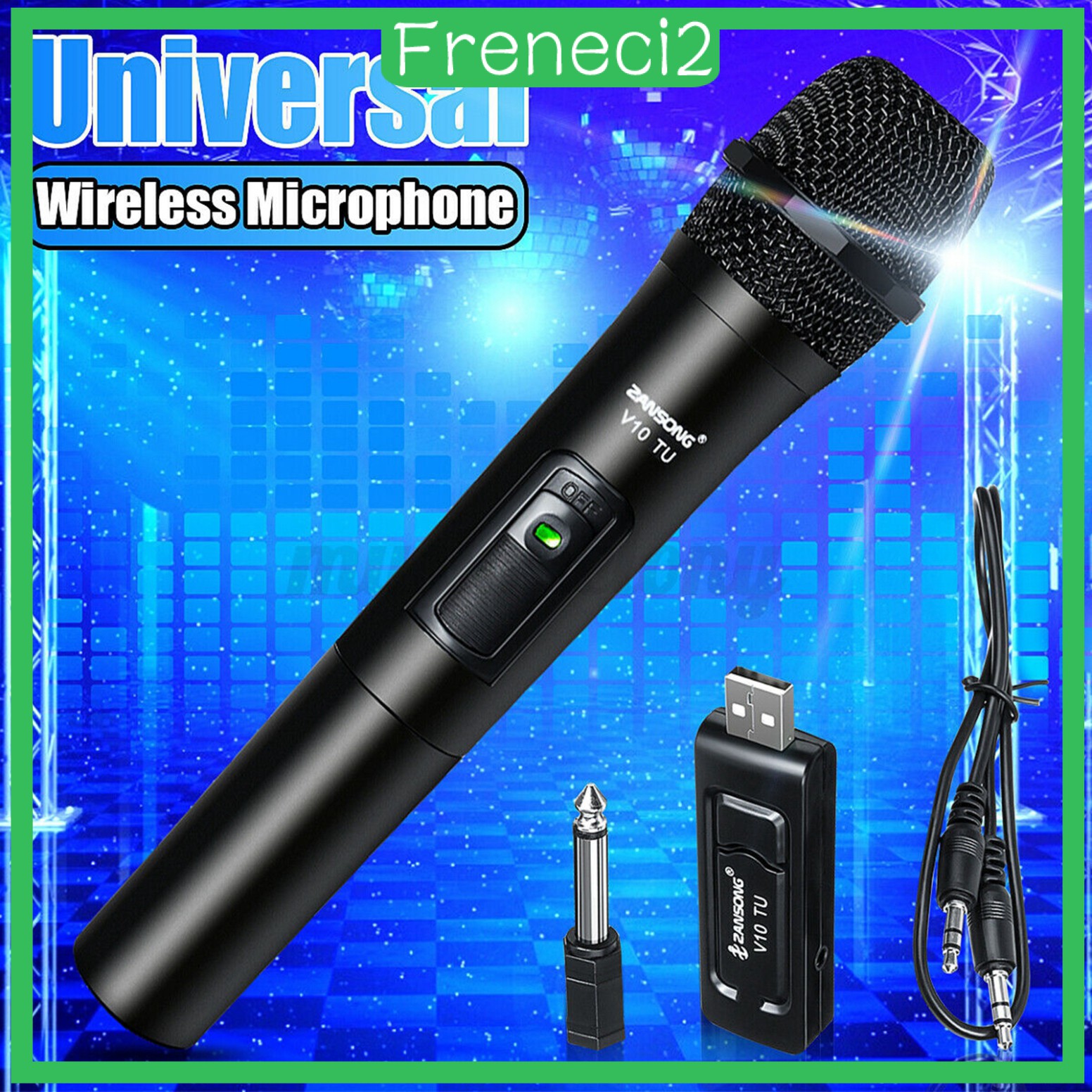 Bộ Micro Hát Karaoke Không Dây V10 V10 Chất Lượng Cao