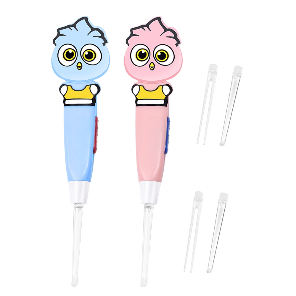 1 Bộ Dụng Cụ Vệ Sinh Tai Có Đèn LED Hình Hoạt Hình Ngẫu Nhiên
