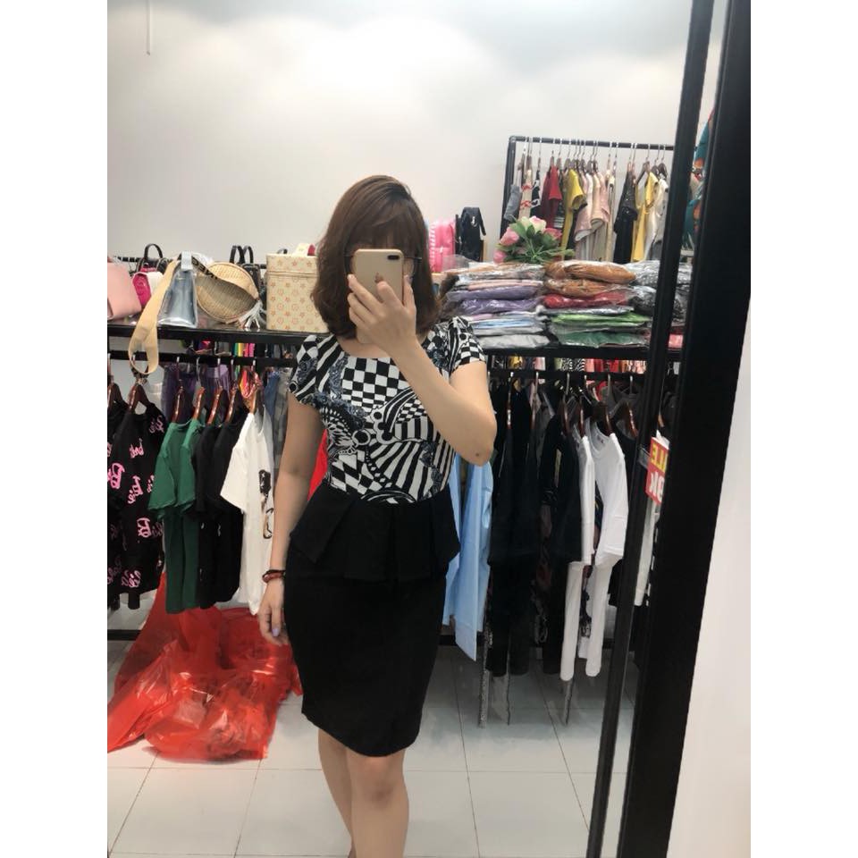 váy công sở họa tiết