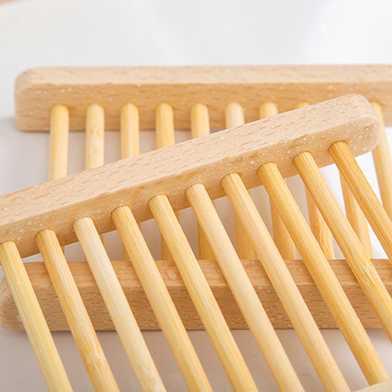 Giá Đỡ Xà Phòng Ráo Nước Bằng Gỗ Tre Tự Nhiên Nhỏ Gọn Tiện Lợi Cho Phòng Tắm/Nhà Bếp