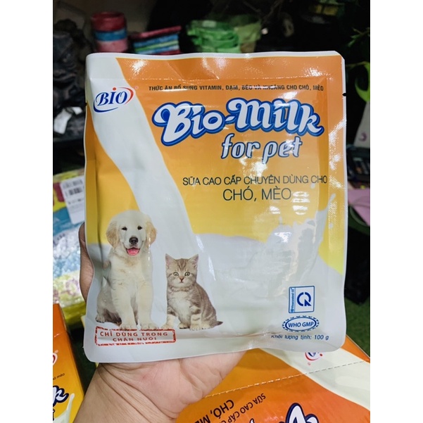 Sữa bột cho chó mèo Bi-o Milk 100g