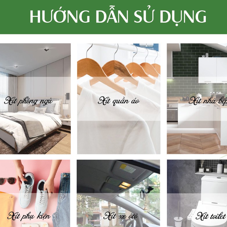 Bình xịt phòng 100ml tinh dầu Cam ngọt/ Bạc Hà/ Lavender/ Bưởi/ hoa lài/ Oải hương/ Sả chanh - khử mùi và đuổi muỗi