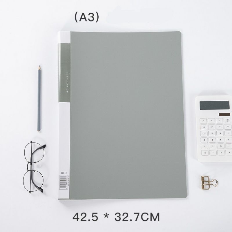 Túi đựng tài liệu A3 dạng 40 ngăn cứng cáp dày dặn bảo quản tài liệu hồ sơ tiện dụng