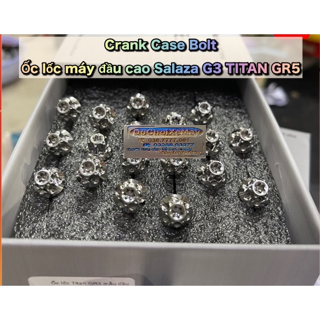 Ốc lốc máy đầu cao mẫu G3 Salaza Titan Gr5 Cao Cấp cho Ex 2010 , Ex 135 , Ex 150 , Ex 2011 . DoChoiXeMay