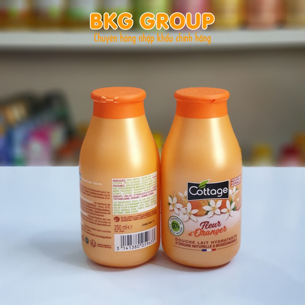 Sữa Tắm Cottage HOA CAM 250ml - Hàng Pháp - Có hóa đơn VAT
