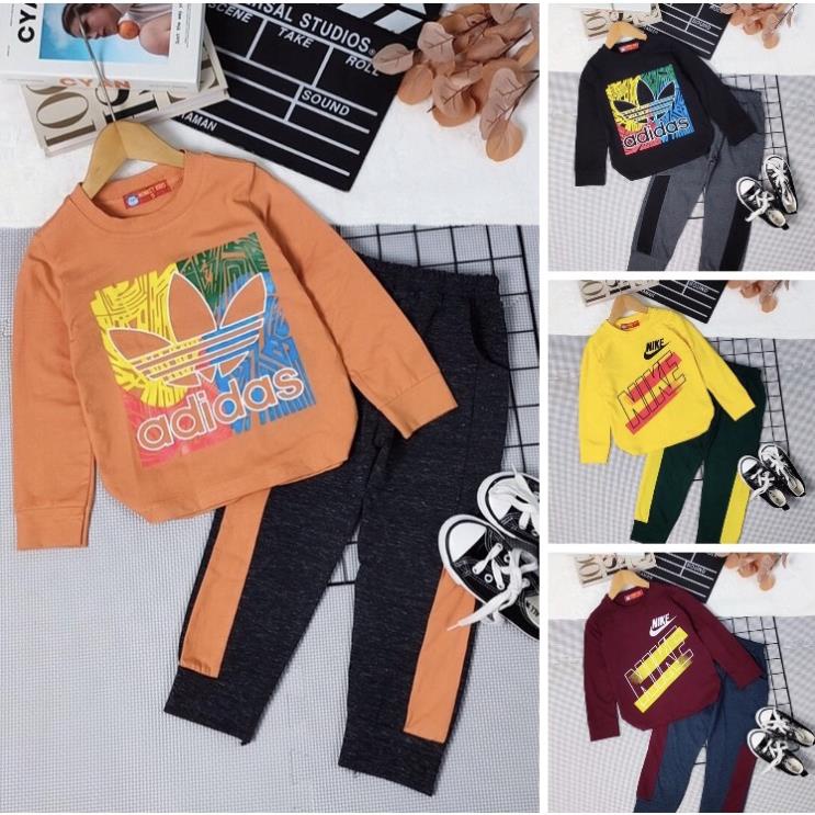 Bộ dài thể thao bé trai bộ dài cotton 4c mềm mịn mát monkey kids cotton chính phẩm pikakidsqatexuongsi_q9