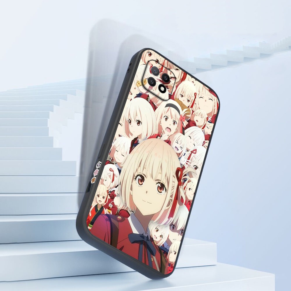 Ốp Điện Thoại Viền Vuông Hình lycoris recoil Chisato Nishikigi Inoue Takina OJA01 Cho OPPO A55 A74 4G Edge