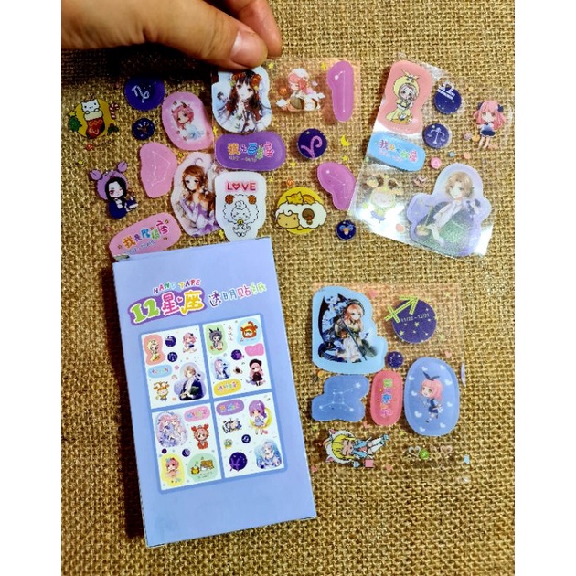 Hộp sticker 12 cung hoàng đạo (4 tờ)