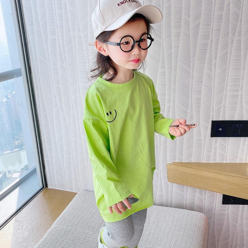 Áo sơ mi tay dài in họa tiết hoạt hình kiểu Hàn Quốc thời trang mùa thu cho bé gái Se7en