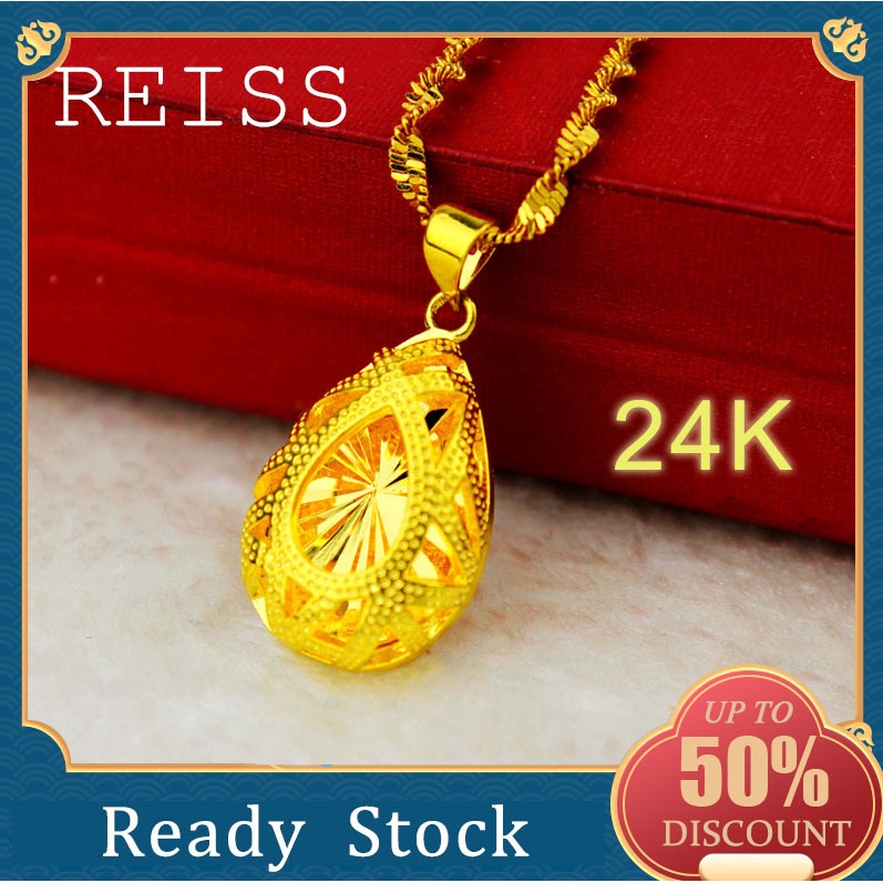Vòng cổ Vàng 24K Hình Giọt Nước 100% Chính Hãng Cho Nữ