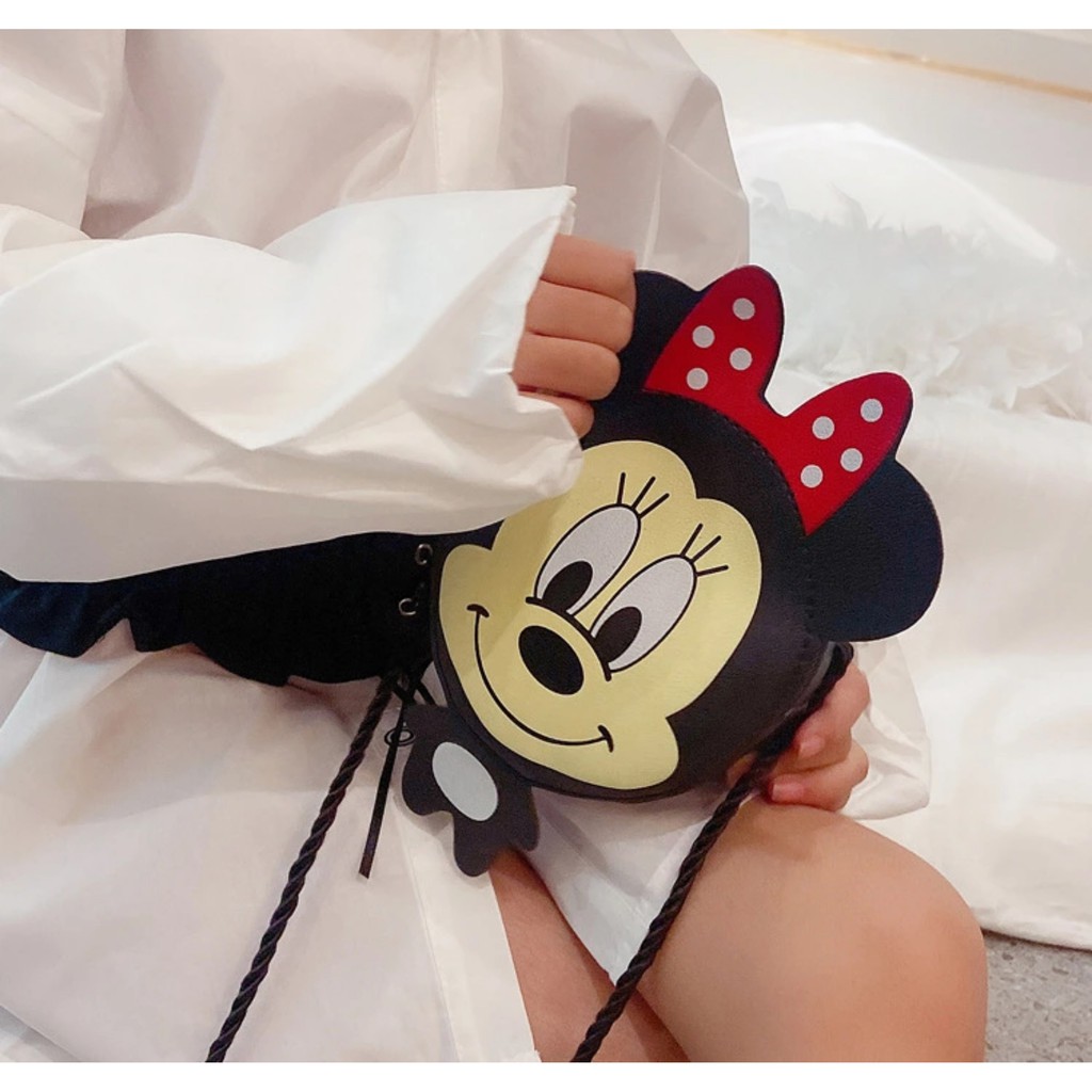 Túi đeo chéo cho bé gái - Túi đeo chéo hình Mickey và Thỏ Hồng dễ thương cho bé MIC02