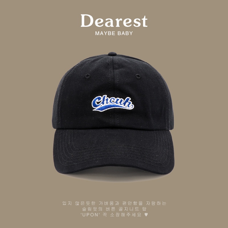 Mũ lưỡi trai họa tiết thêu chữ Cheuh nhiều màu sắc cho nam nữ