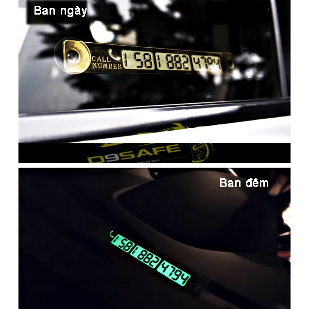 Bảng Ghi số điện thoại đậu xe thông minh trên ô tô Xoay thẻ ẩn