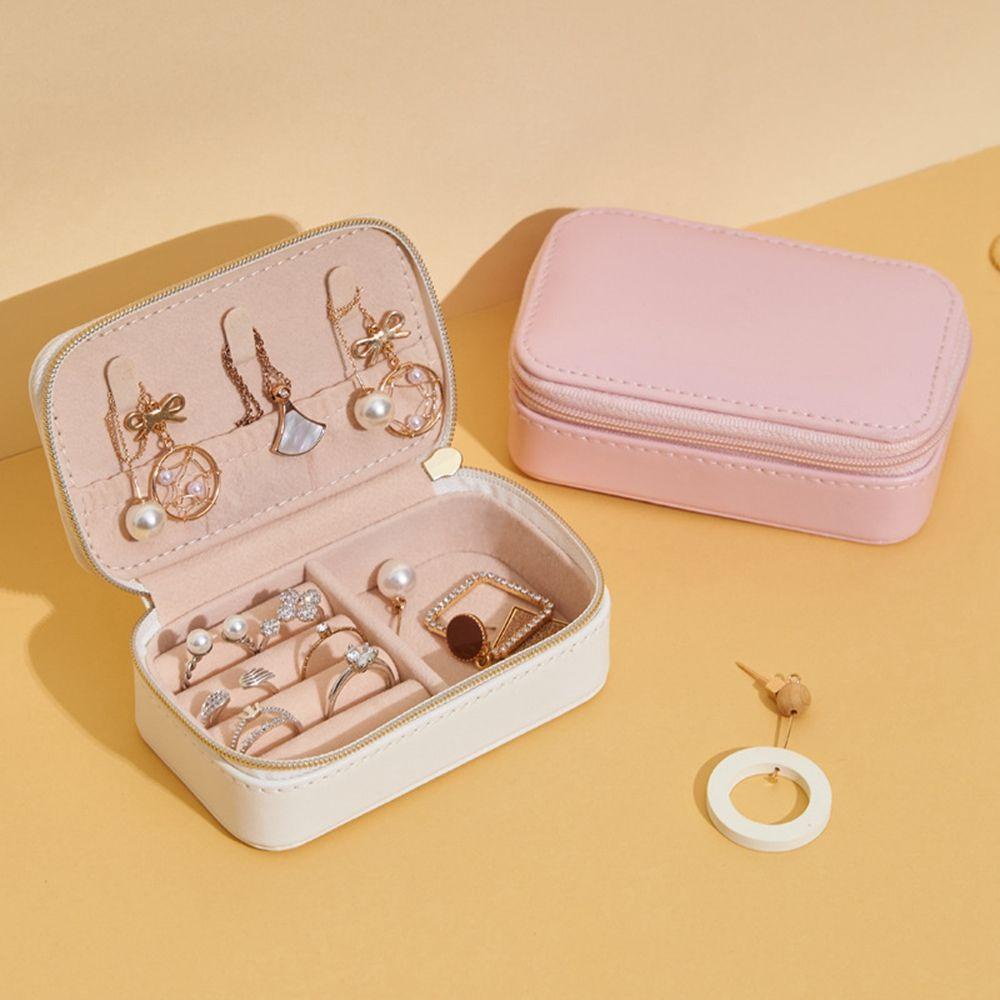 ANEMONE Hộp Đựng Trang Sức Bằng Da PU Đa Năng Tiện Dụng