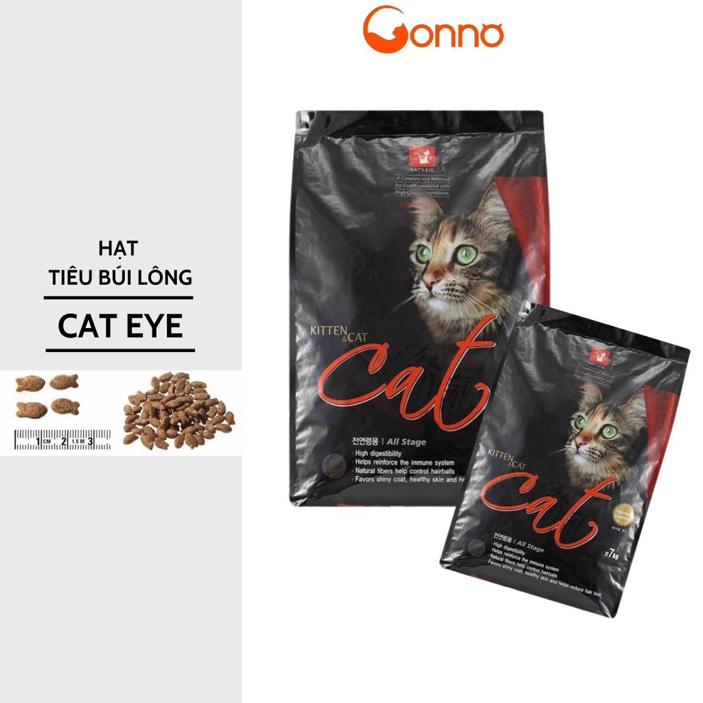 Thức Ăn Hạt Cateye Tiêu Búi Lông Cho Mèo Túi 1kg