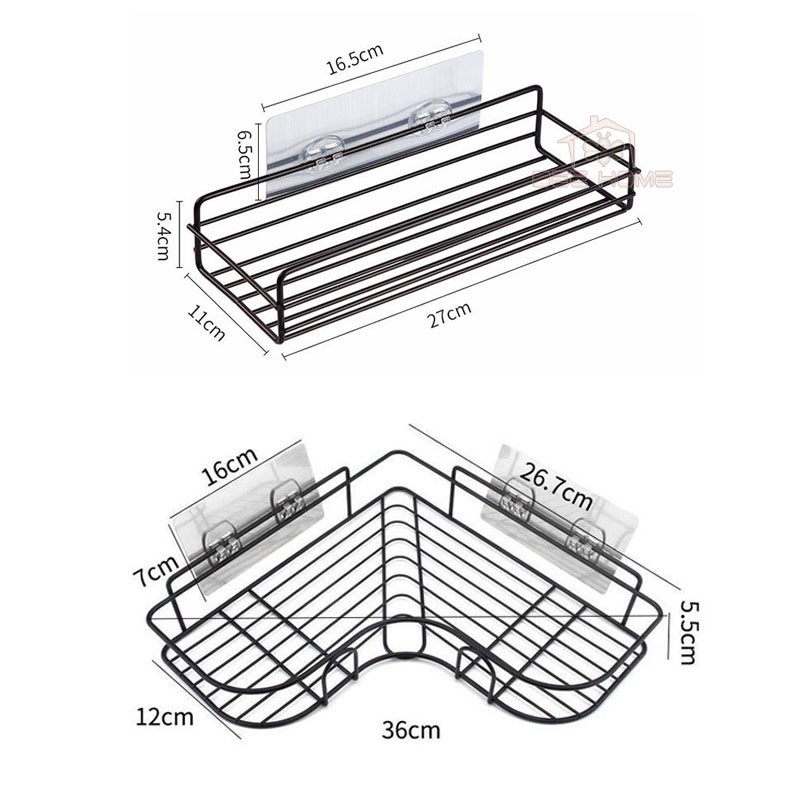 Kệ Góc Để Đồ Nhà Tắm Nhà Bếp Treo Dán Góc Tường Không Cần Khoan Vít - Tiết kiệm không gian hiệu quả