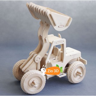 Mô hình lắp ráp gỗ 3D Xe Ủi Đất