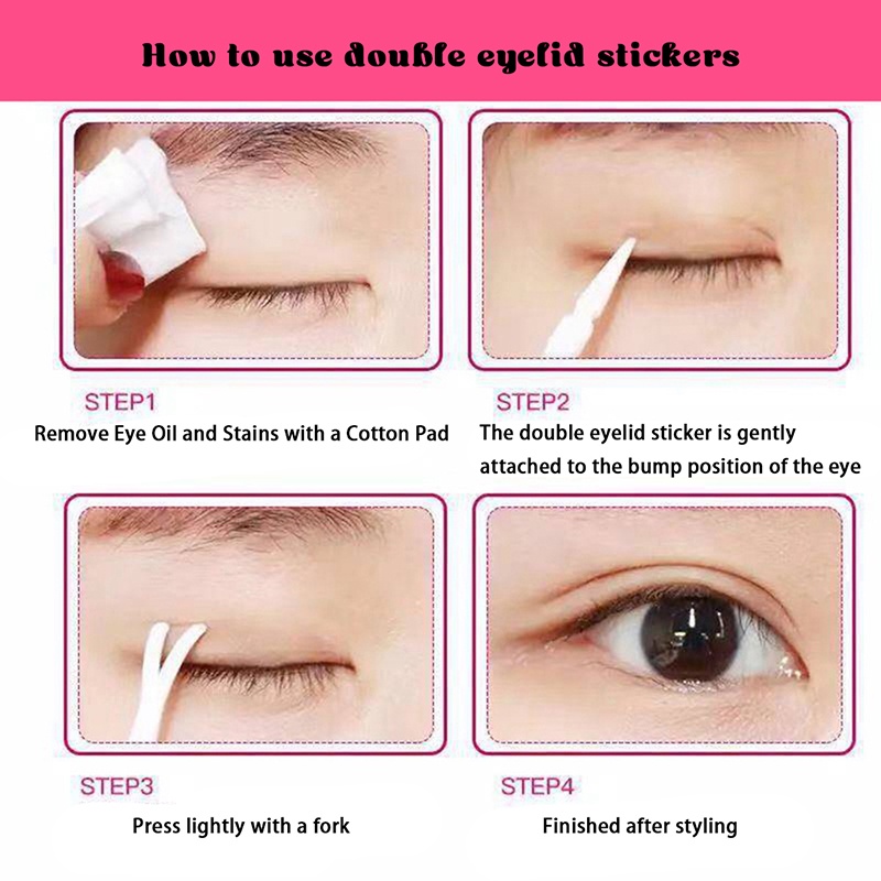 48pcs Miếng Dán Tạo Mắt Hai Mí Tự Nhiên Tiện Dụng